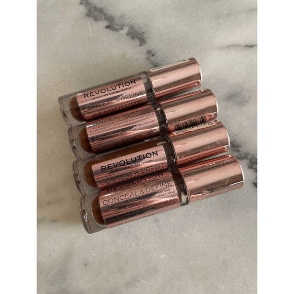 Revolution Conceal and Define Full Coverage Concealer Contour Shade C18 Lot of 4 - Picture 1 of 2